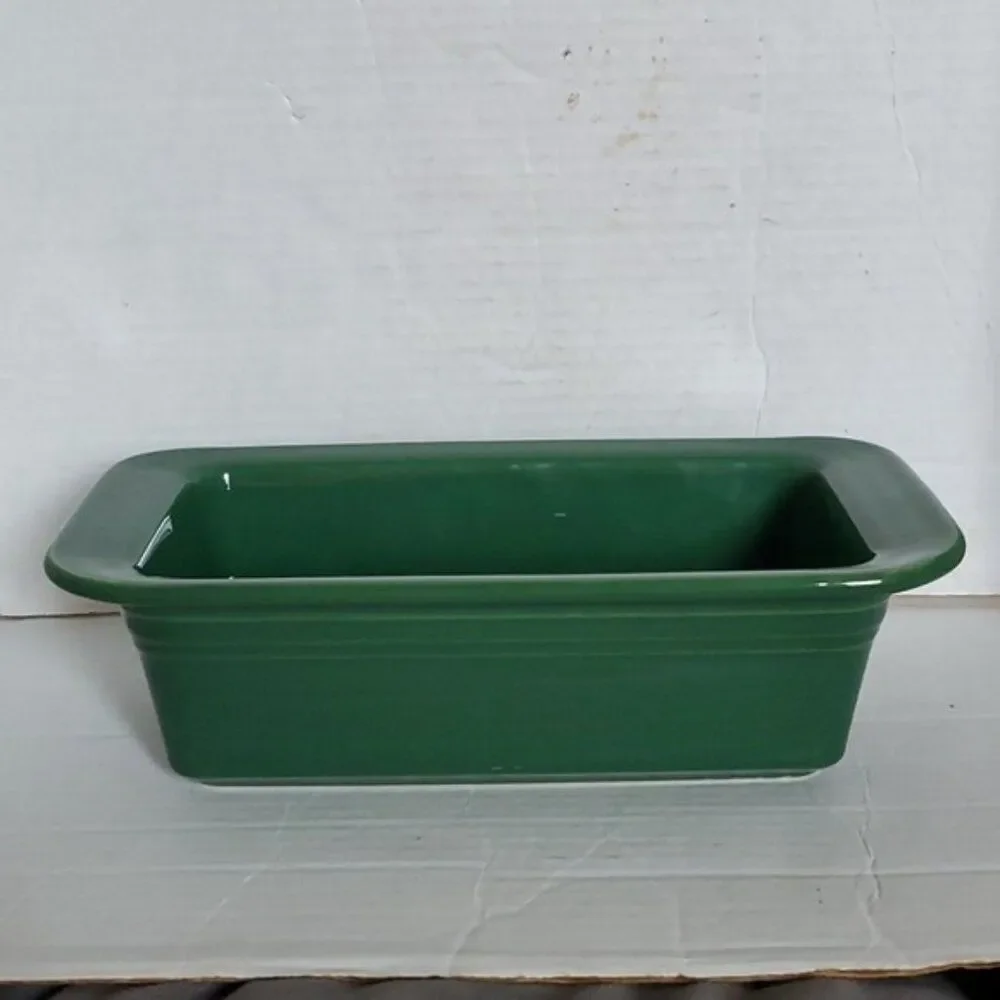 Fiestaware Fiesta Loaf Pan Baking Bakeware Bake Baker Dish Jade Green CERAMIC